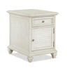 Newman  18\" Traditional Chairside Table with Storage - Alabaster White Pine
