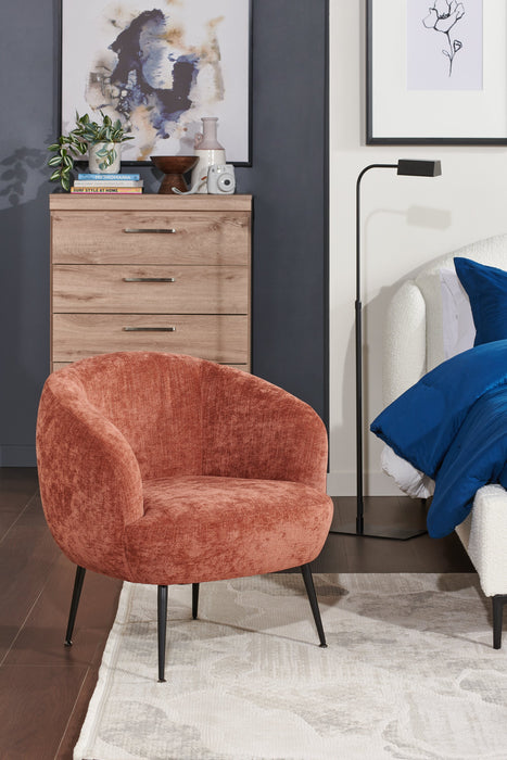 Nova 28.7\" Boucle Fabric Accent Chair - Orange