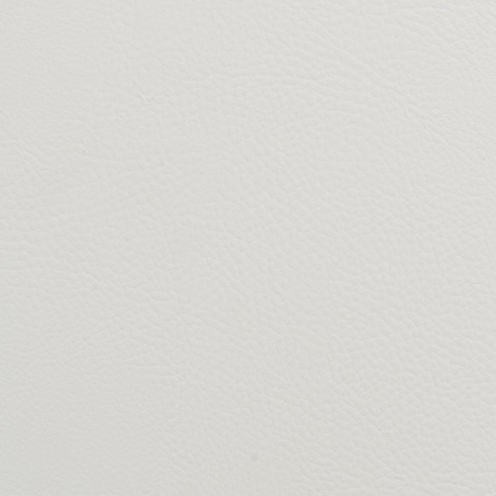 Nova Upholstered Platform Bed in White Vegan-Leather Fabric - Queen Size