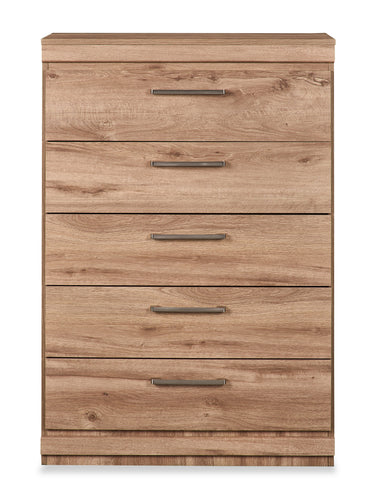 Oakley Bedroom Chest of Drawers, 5-Drawer, 31"W x 45"H, Made in Canada - Natural 