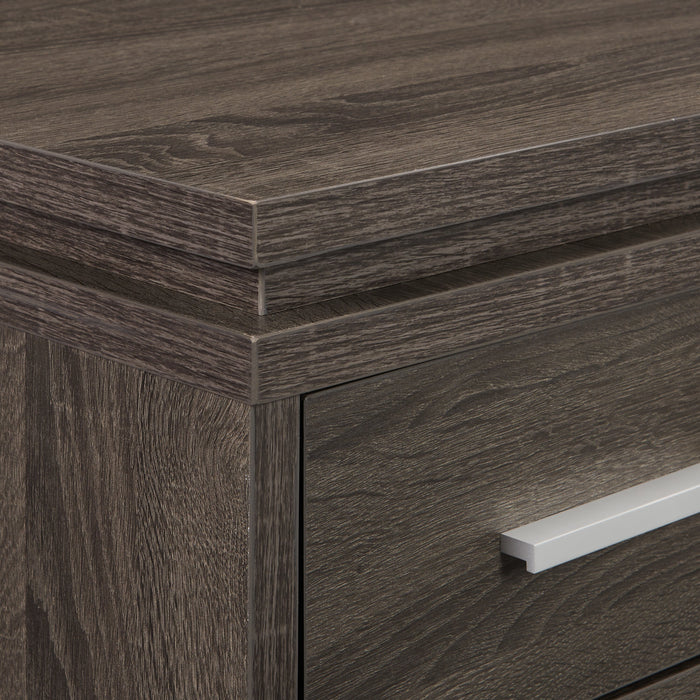 Oliver 60\" Folding Corner Office Desk with Storage & USB Ports - Grey