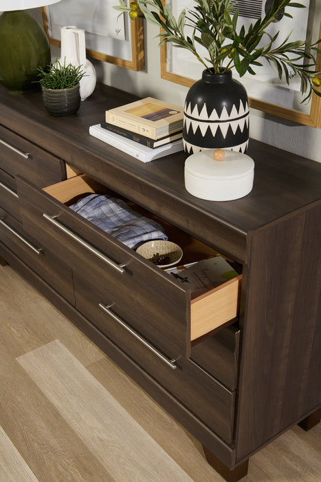 Olivia Bedroom 6-Drawer Dresser, 61.3\"W x 32.8\"H, Made in Canada - Grey