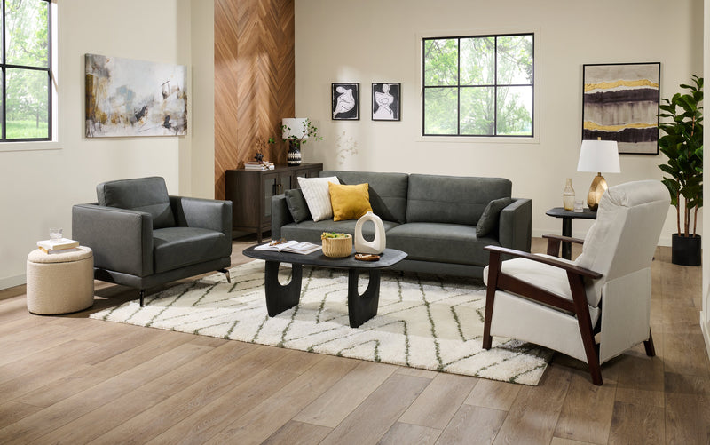 Ontario 14.75\" Round Fabric Storage Ottoman - White