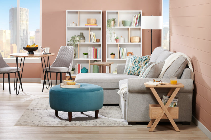 Orrie 11.75\" C-Shaped Chairside Table - Taupe