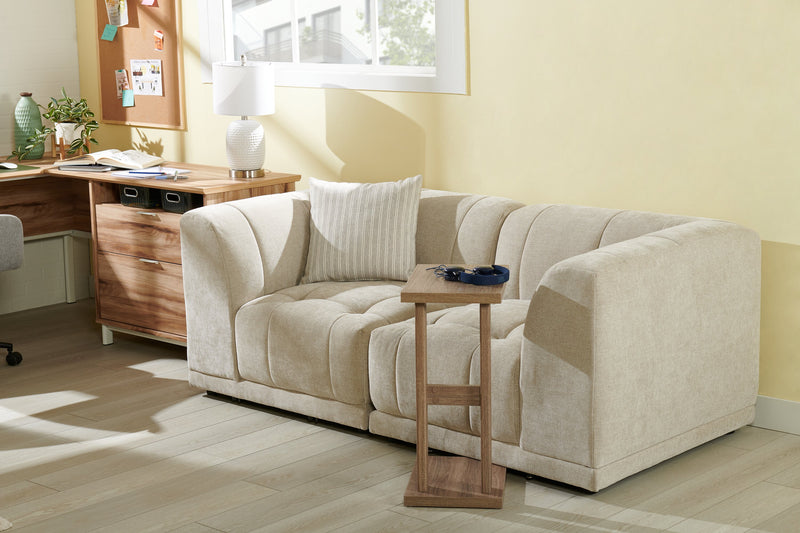Orrie 11.75\" C-Shaped Chairside Table - Taupe