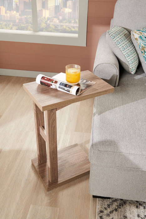 Orrie 11.75\" C-Shaped Chairside Table - Taupe