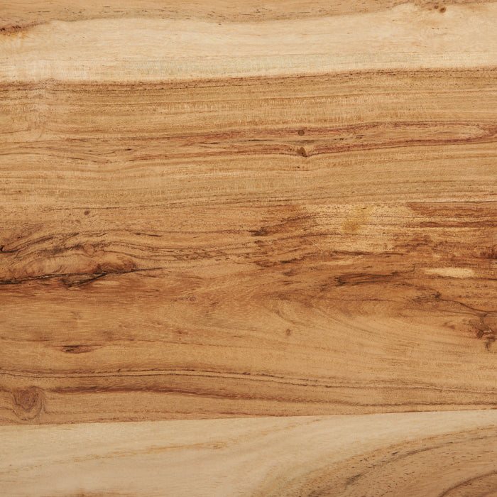 Oskar Dining Server with Storage, 60\"W,  Acacia Wood & Metal - Natural & Black