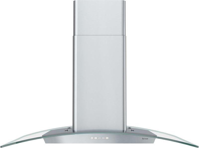 Brisas by Zephyr  36\" Curved Glass Range Hood - Stainless Steel - BML-E36CG