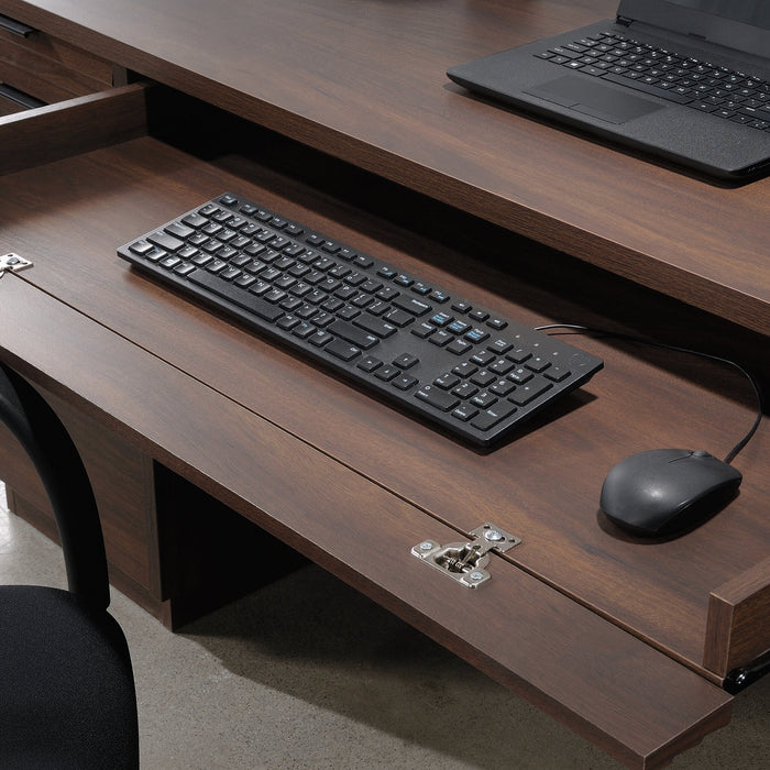 Palo Alto 71.18\" Commercial Grade Credenza Office Desk with 6-Drawers - Mahogany