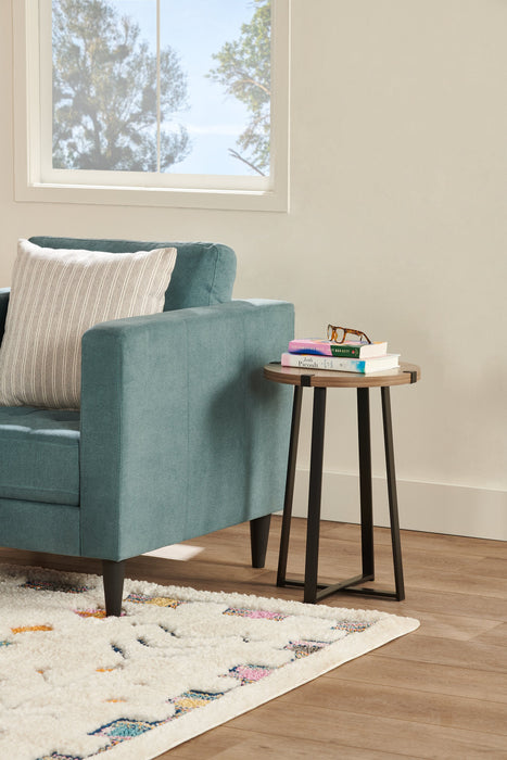 Pauly 15\" Chairside Table with Wood-Look Tabletop - Hazelnut