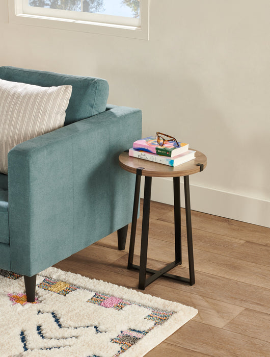 Pauly 15\" Chairside Table with Wood-Look Tabletop - Hazelnut