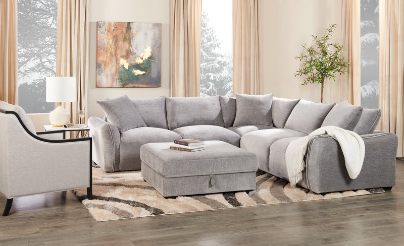 Posh 28.14\" Fabric Accent Chair with Removable Back and Seat Cushions and Wood Legs - Beige