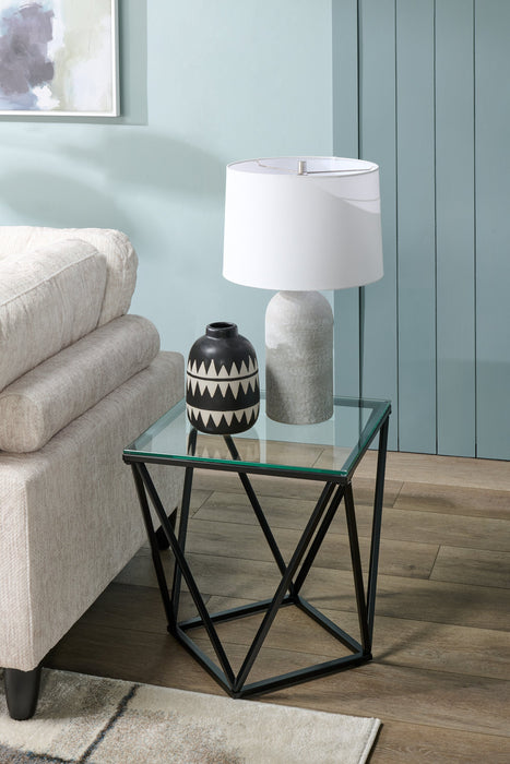Kort & Co. Hazel 23.5\" Grey Ceramic Table Lamp