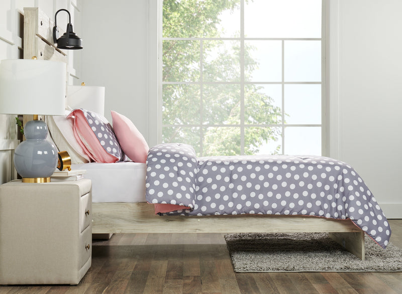 Portia 4-Piece Full Comforter Set - Grey