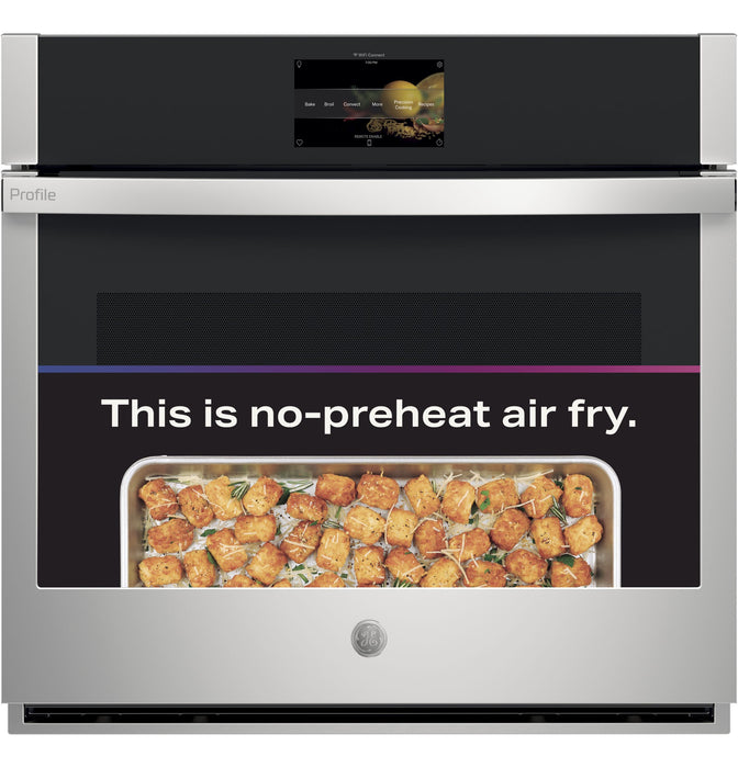 Profile 30\" 5 Cu. Ft. Electric Wall Oven with True European Convection with Direct Air - Stainless - PTS9000SNSS
