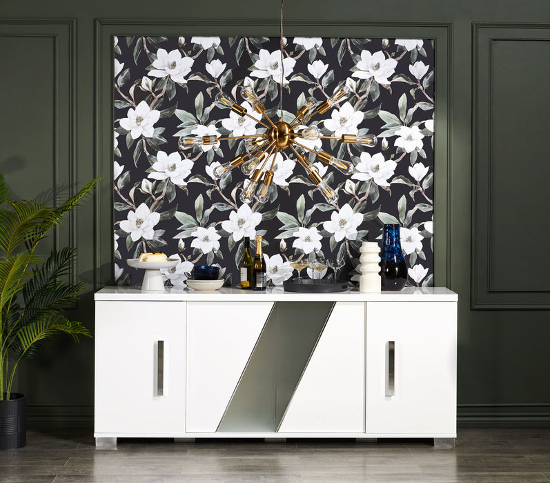 Raia Dining Server with Storage - Made in Italy, Modern, 79.5\"W - White