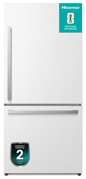 Hisense 31.1\" 17 Cu. Ft. Bottom-Mount Refrigerator - White - RB17A2CWE