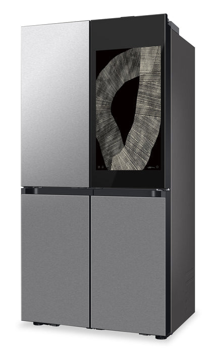 Samsung 36\" 22.5 Cu. Ft. Bespoke Counter-Depth 4-Door Flex™ with AI Family Hub+™ Refrigerator - Stainless Steel - RF23DB9900QDAC