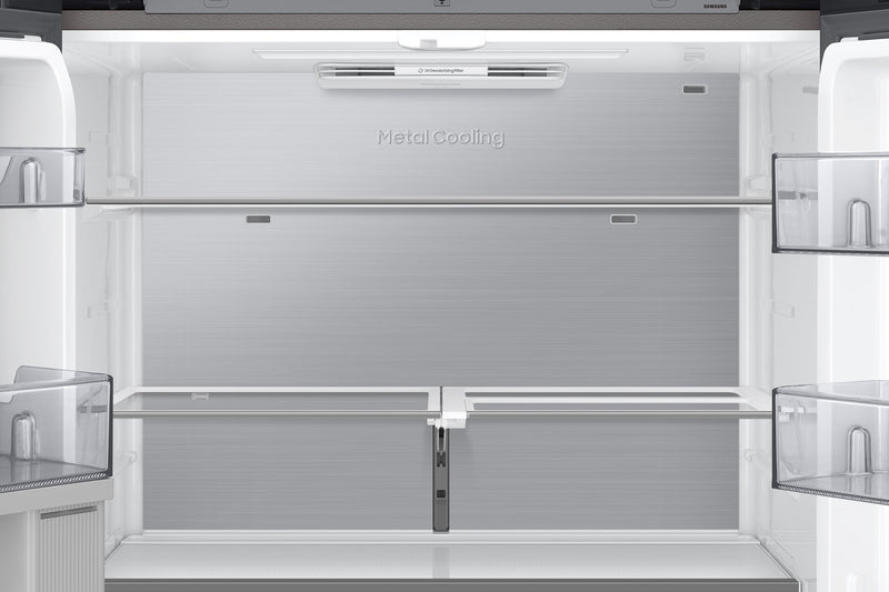 Samsung 36\" 22.5 Cu. Ft. Bespoke Counter-Depth 4-Door Flex™ with AI Family Hub+™ Refrigerator - Stainless Steel - RF23DB9900QDAC