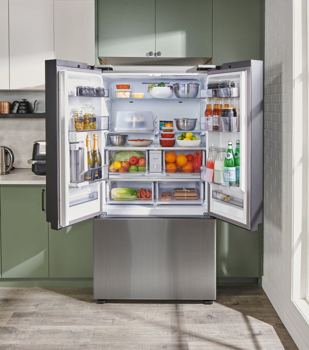 Samsung 36\" 30.1 Cu. Ft. Bespoke French-Door Refrigerator - Stainless Steel - RF30BB6200QLAA