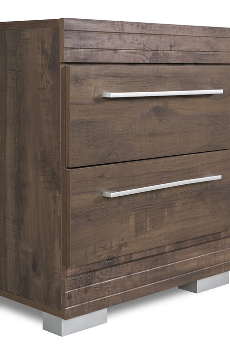 Riley Bedside 2-Drawer Nightstand, 21\"W x 24\"H, Made in Canada - Grey