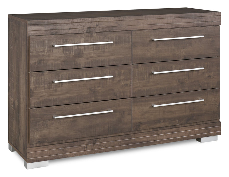 Riley Bedroom 6-Drawer Dresser, 49\"W x 31\"H, Made in Canada - Grey