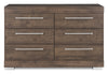 ["Riley Bedroom 6-Drawer Dresser, 49\"W x 31\"H, Made in Canada - Grey"]