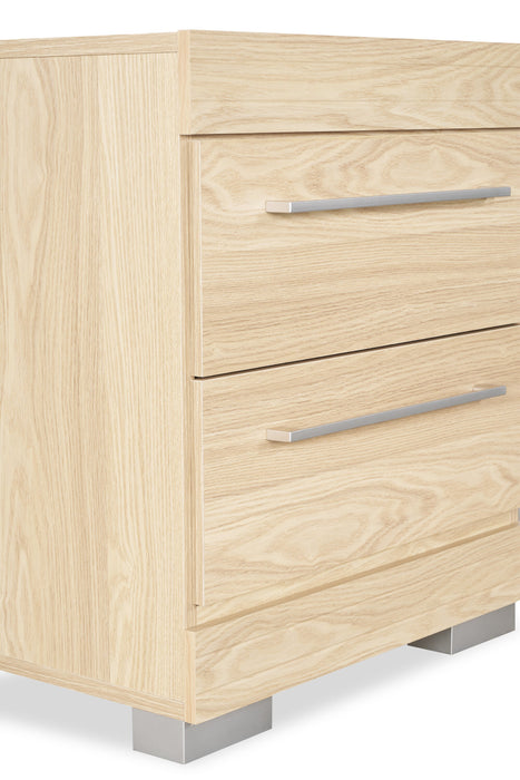 Riley Bedside 2-Drawer Nightstand, 21\"W x 24\"H, Made in Canada - Natural