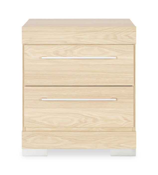 Riley Bedside 2-Drawer Nightstand, 21\"W x 24\"H, Made in Canada - Natural