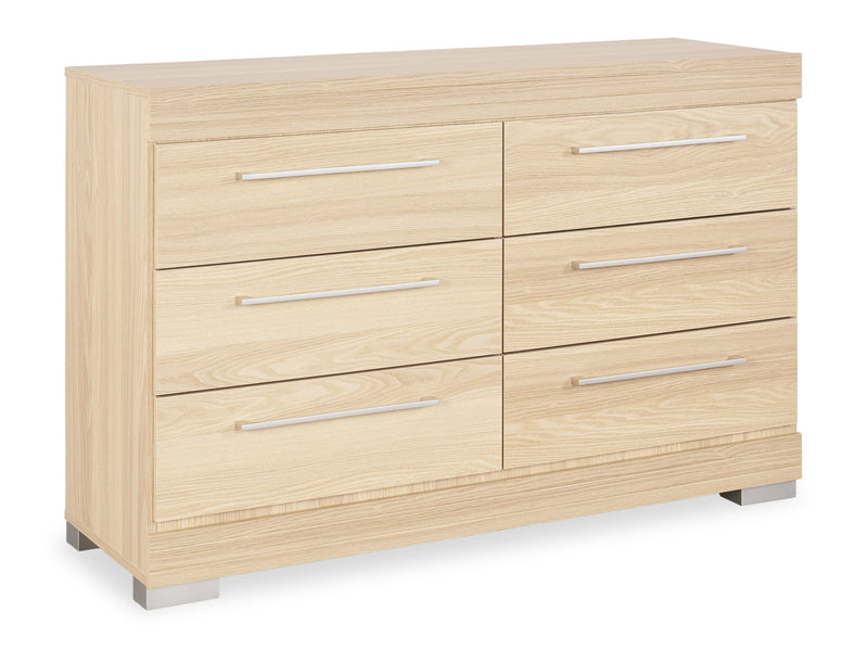 Riley Bedroom 6-Drawer Dresser, 49\"W x 31\"H, Made in Canada - Natural