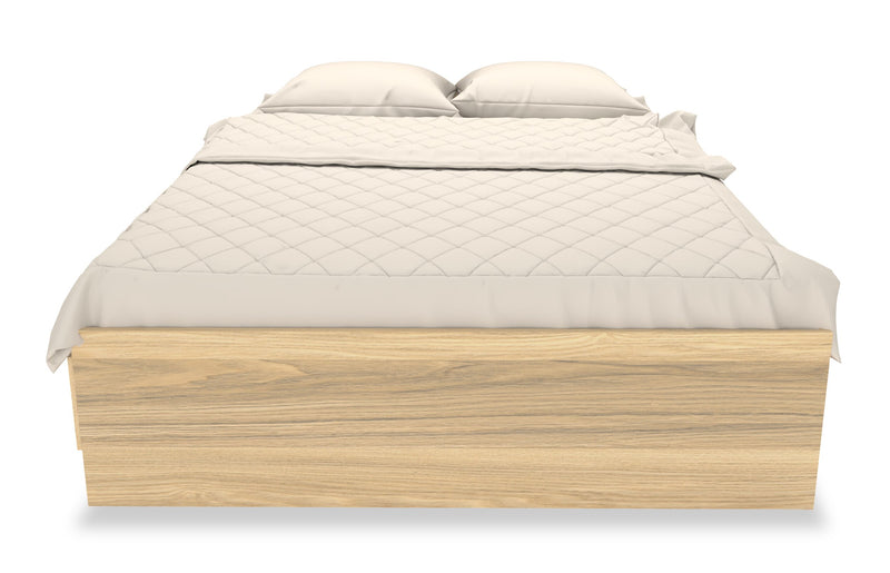 Riley Mates Bed with 3-Drawer Storage for Kids, Made in Canada, Natural - Full Size