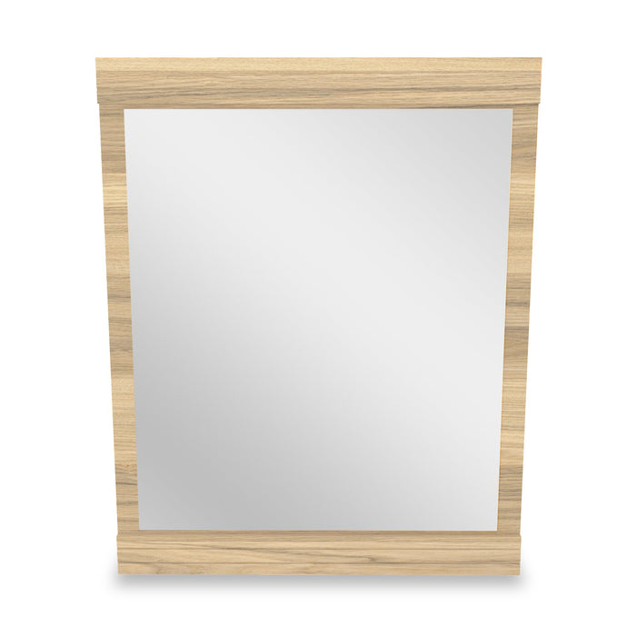 Riley 6pc Bedroom Set with Panel Bed, Dresser, Mirror & Nightstand, Made in Canada, Natural - Full Size