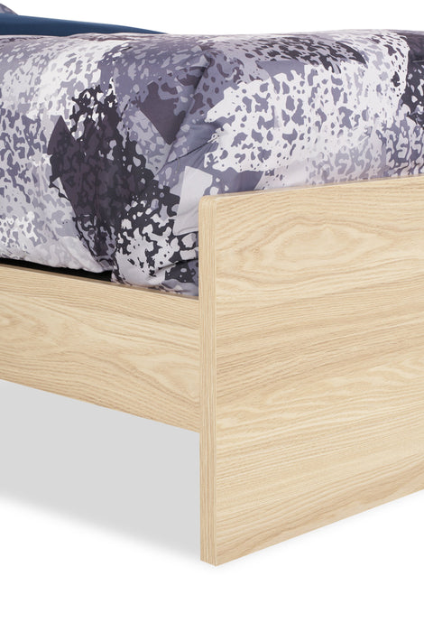 Riley Panel Bed with Headboard & Frame for Kids, Made in Canada, Natural - Twin Size