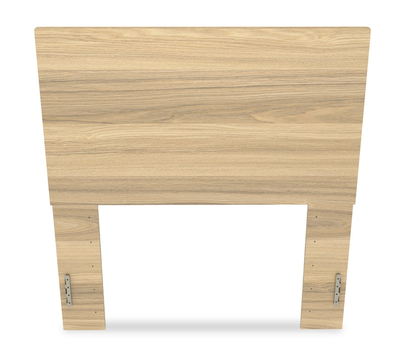 Riley 6pc Bedroom Set with Panel Bed, Dresser, Mirror & Nightstand, Made in Canada, Natural - Twin Size