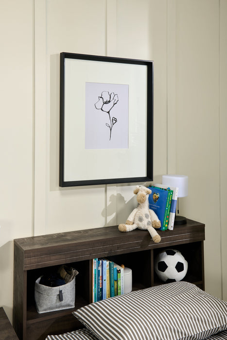 Riley Mates Bed with Bookcase Headboard Set for Kids, Made in Canada, Grey - Twin Size