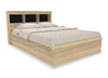 ["Riley Mates Bed with Bookcase Headboard Set for Kids,Made in Canada, Natural - Full Size"]