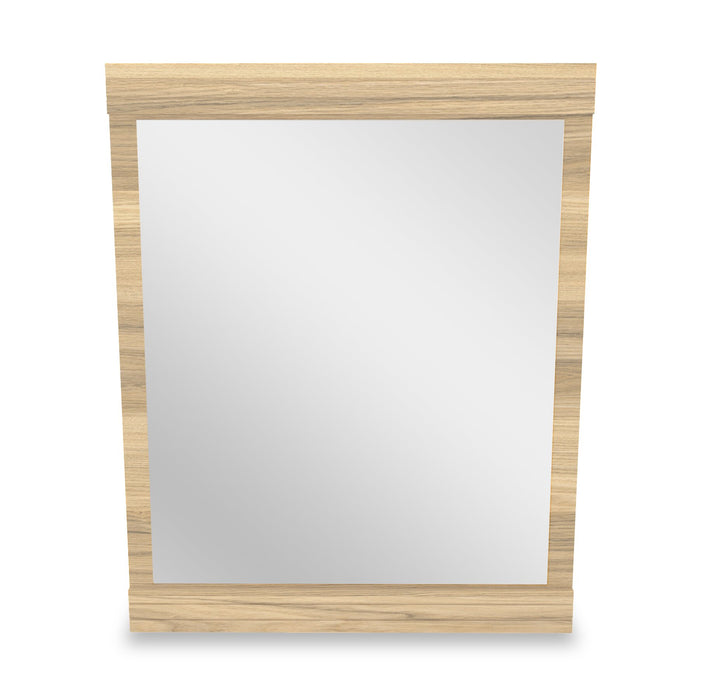 Riley Mates Bed 6pc Set with Bookcase Headboard, Dresser, Mirror & Nightstand, Natural - Full Size