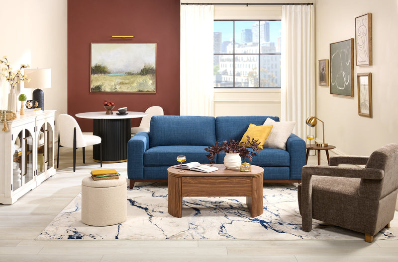 Viola 20\" Modern Round End Table – Brown Walnut 