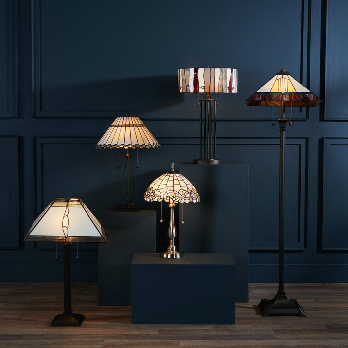 Rivers 29\" Tiffany Style Hand-Blown Glass Table Lamp