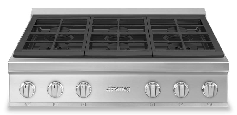 Smeg Portofino 36\" Gas Rangetop - RTU366GX