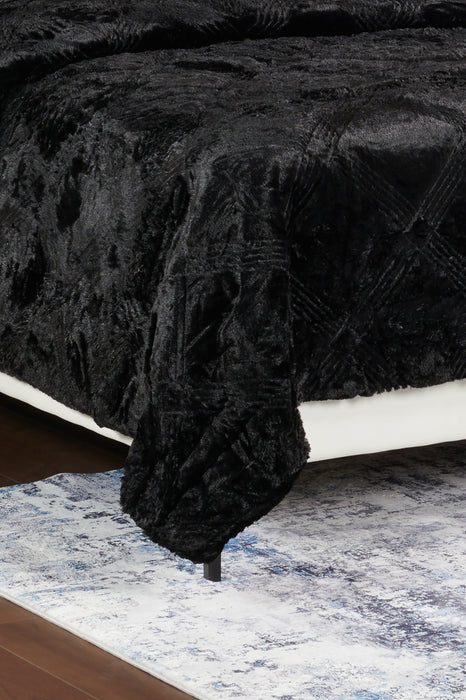 Serene 3-Piece Full/Queen Comforter Set - Black