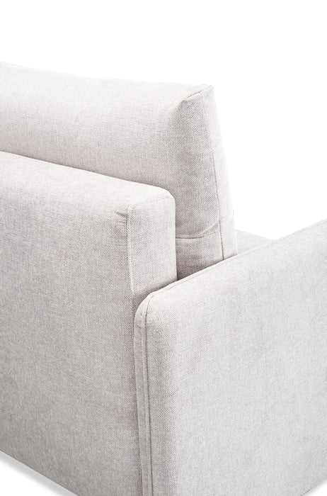 Shadow 82.5\" Linen-Look Fabric Sleeper Sofa with Storage and Two Armrest Pillows - Grey