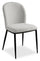 ["Ace Dining Chair with Linen-Look Fabric, Metal - Grey"]