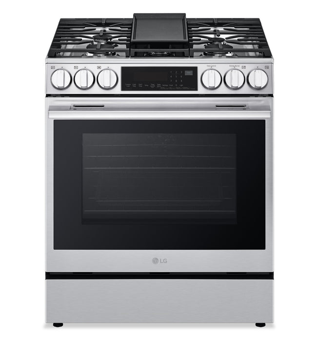 LG 6.3 Cu Ft. Smart Gas Slide-In Range with Air Fry- Fingerprint Resistant Stainless Steel - LSGL6335X