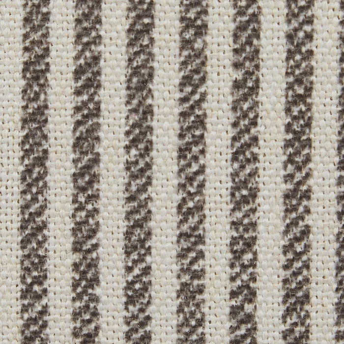Yukon 17\" Square Storage Fabric Ottoman - Grey Striped