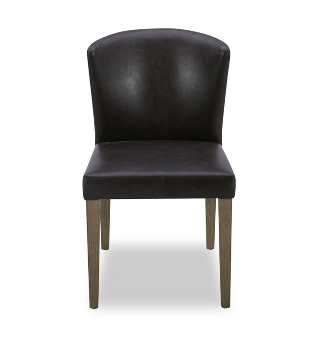 Arlo Dining Chair with Vegan Leather Fabric - Bison Brown