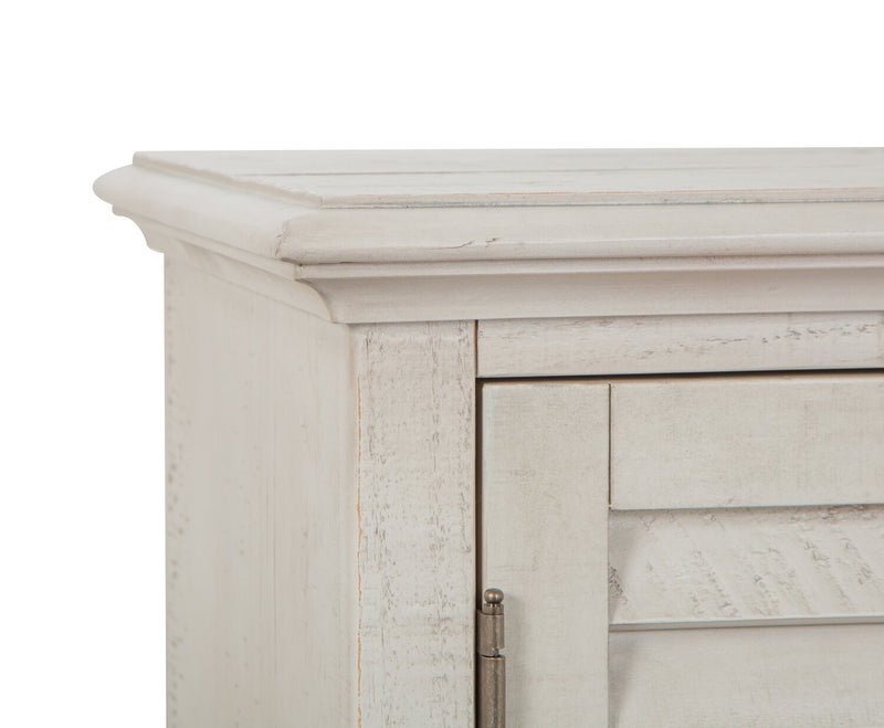 Baron 82” Rustic Pine TV Stand with Storage and Cable Management for TVs up to 90” - Alabaster