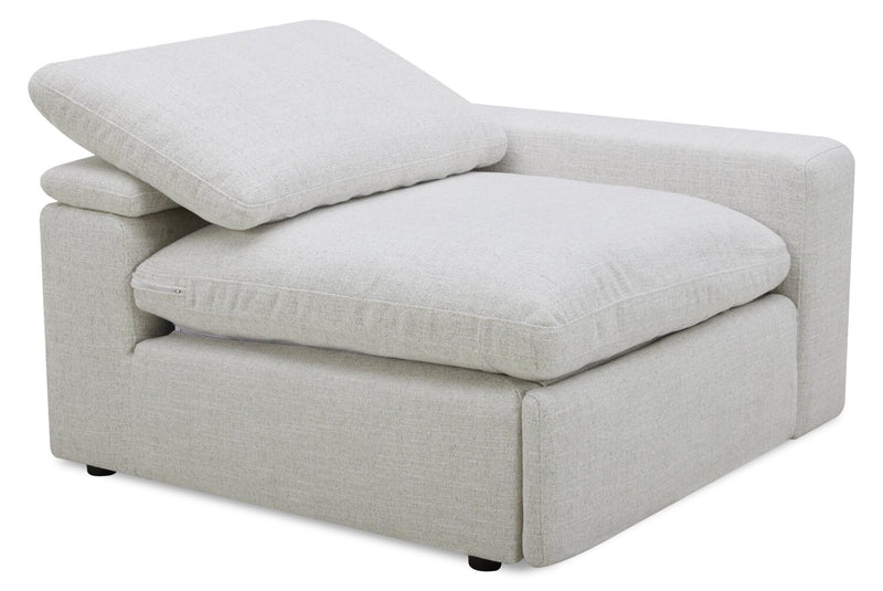Sky Modular 3-Piece Fabric Power Reclining Sectional with Console and Feather Down Cushions - Nathan Wheat