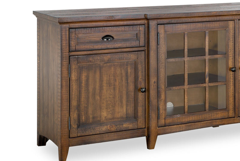 Wesley 90\" Traditional TV Stand with Storage and Cable Management for TVs up to 95\" - Toasted Nutmeg