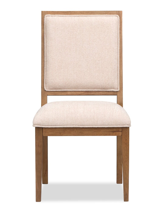 Scott Living Henri 5pc Dining Set with Table & Chairs, 66-84\"W Extension, Wood - Brown & Cream